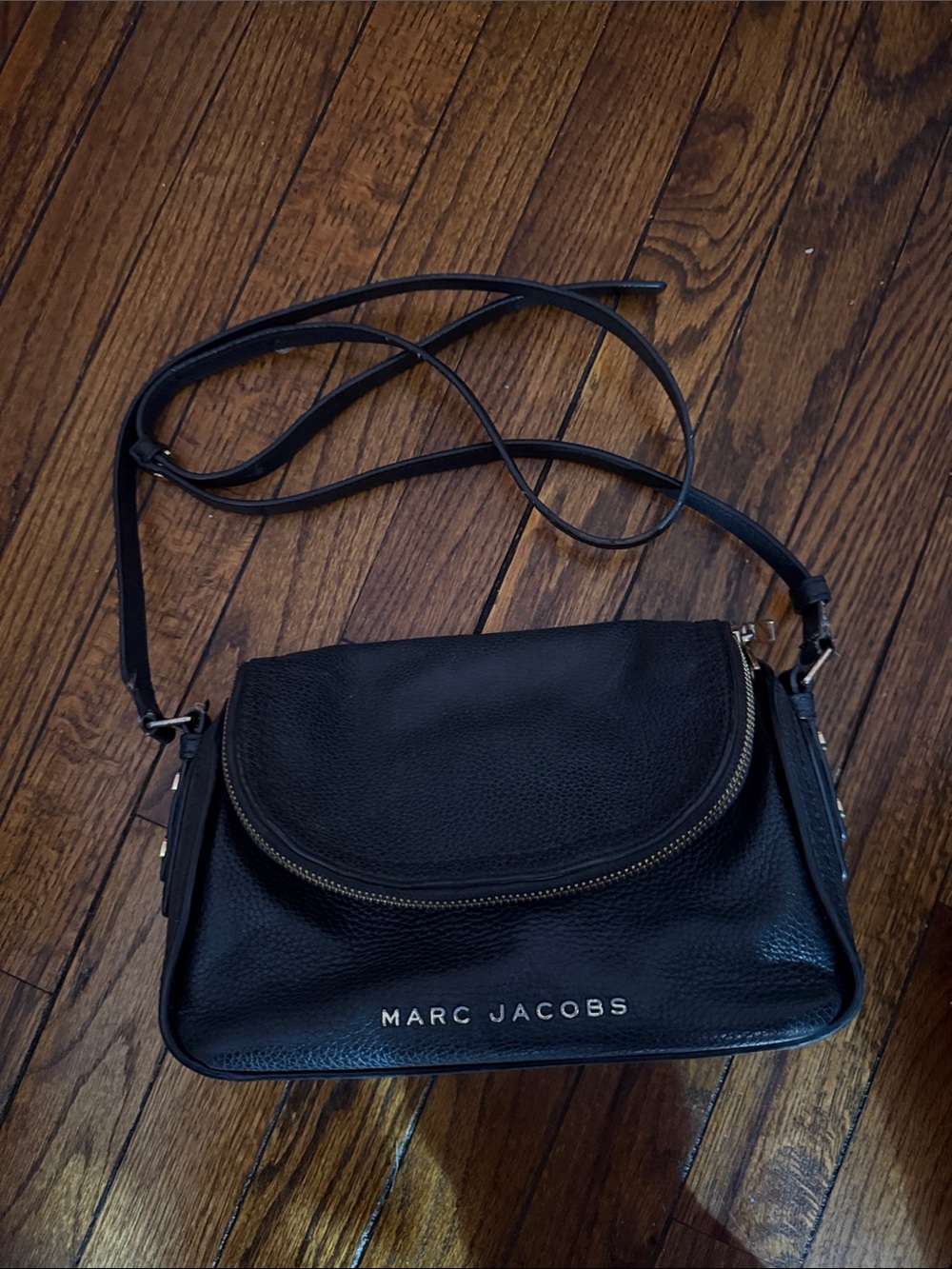 Marc Jacobs Black Pebbled Leather Crossbody
